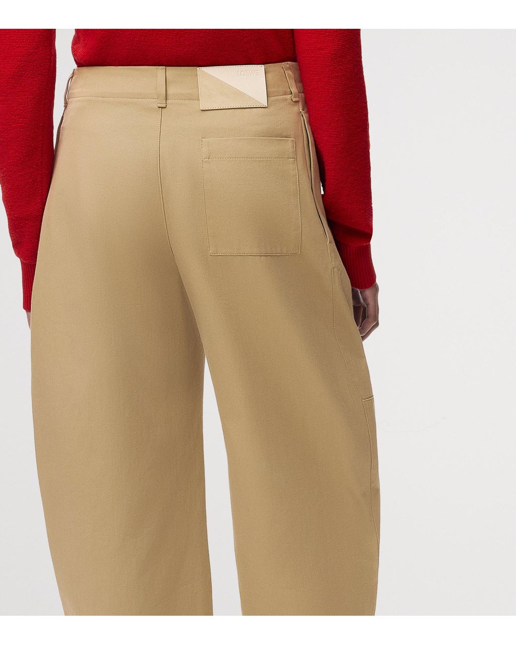 Loewe Natural Cotton Utility Cropped Trousers for men