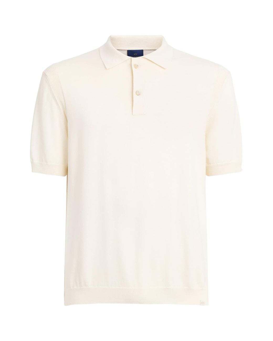Paul & Shark White Silk-Cotton Polo Shirt for men