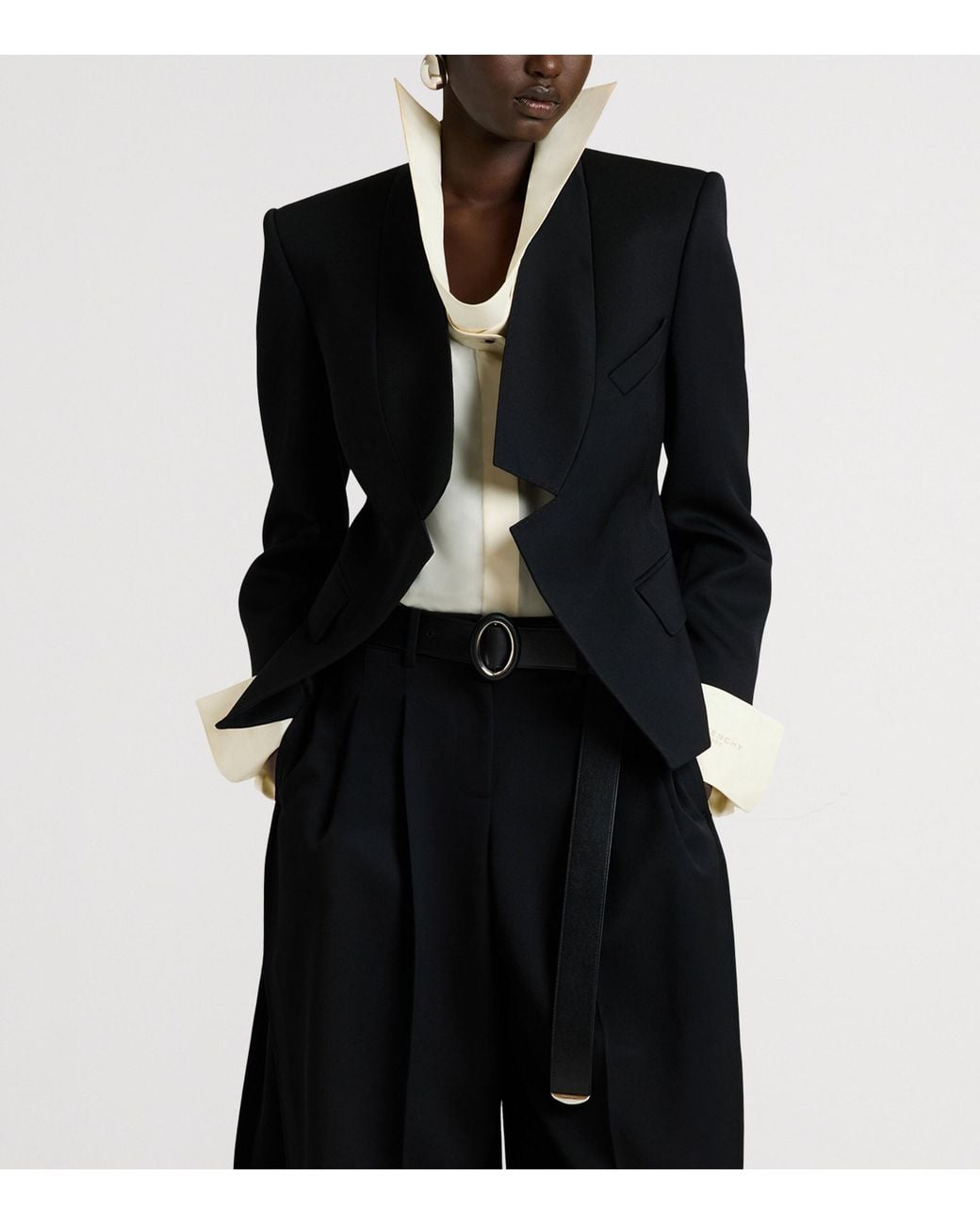 Givenchy Black Wool Reverse Blazer