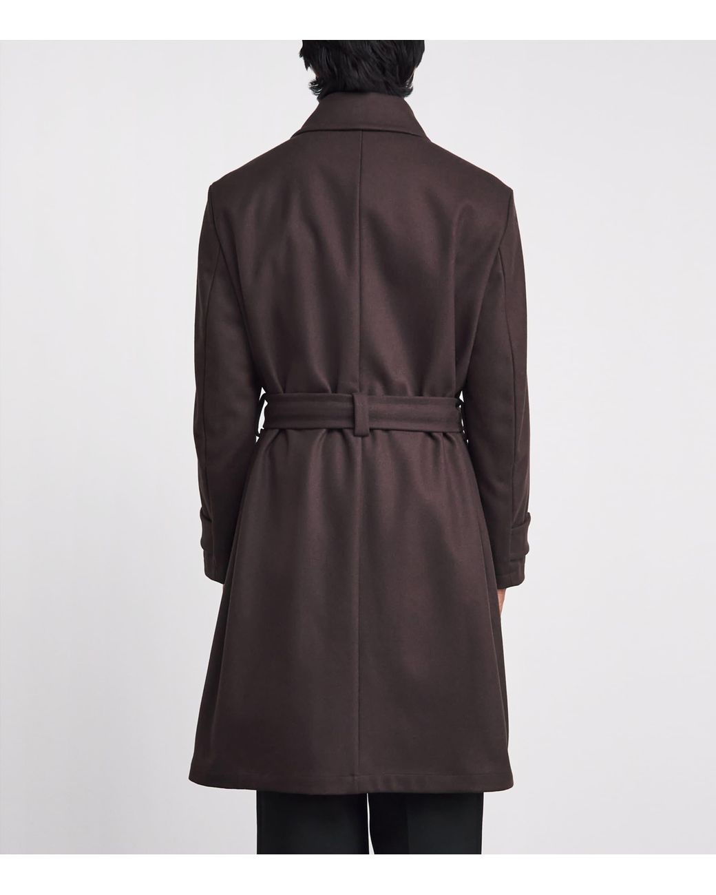 Barena Brown Wool-Blend Longline Overcoat for men