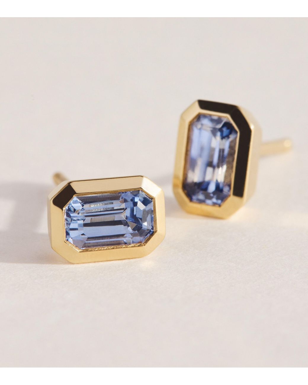 Azlee Blue Small And Sapphire Stud Earrings