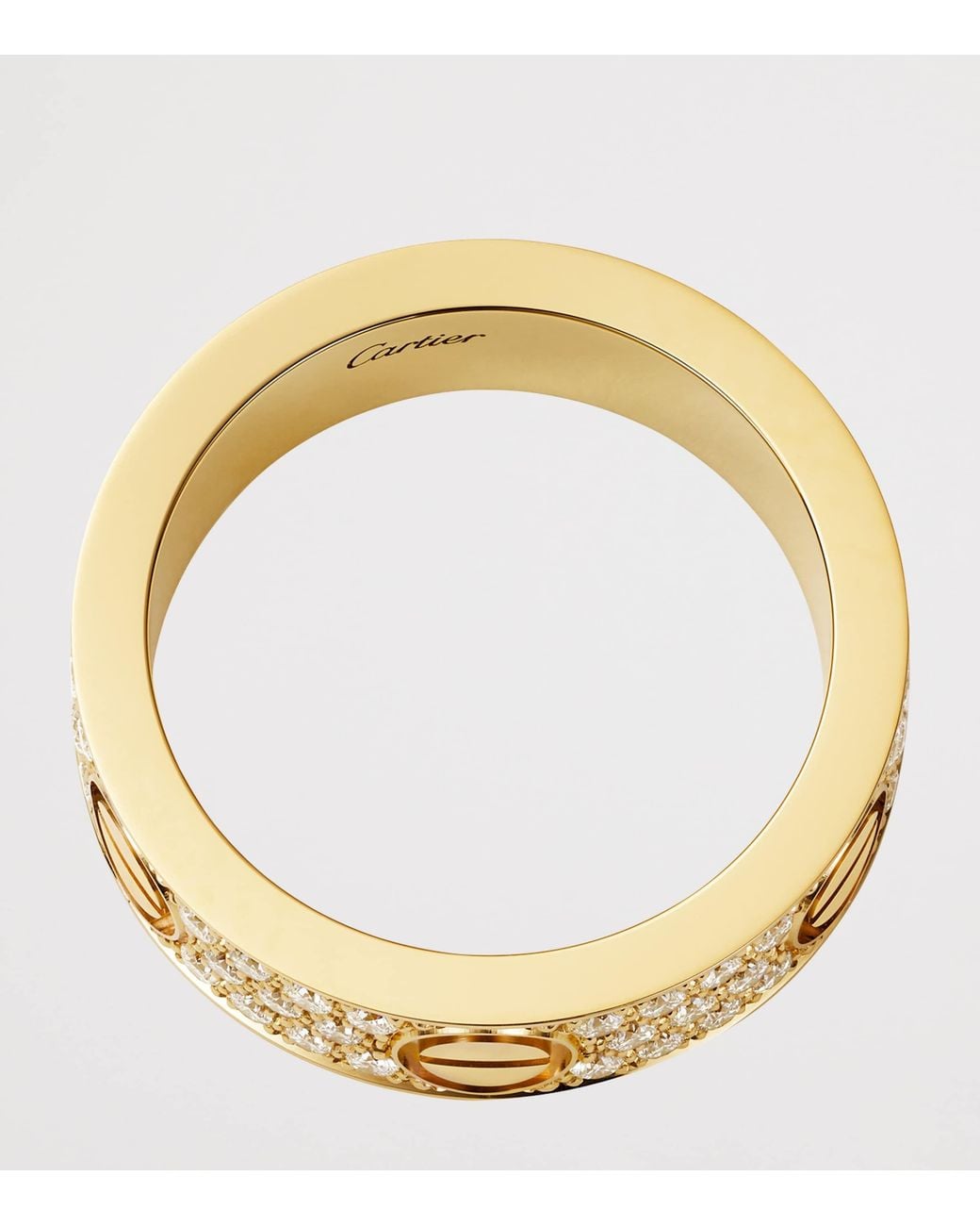 Cartier Metallic And Pavé Diamond Love Ring
