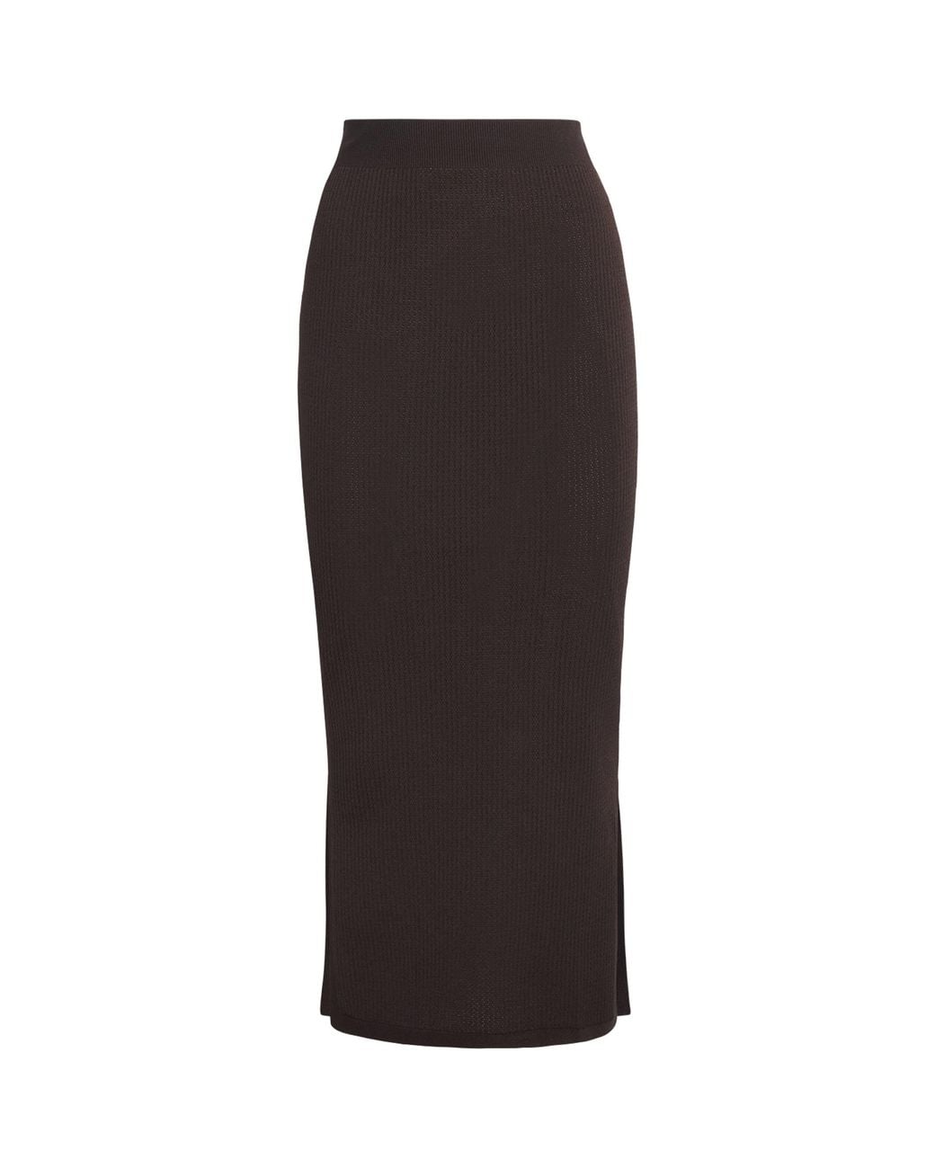 Wolford Brown Wool-Blend Seamless Midi Skirt