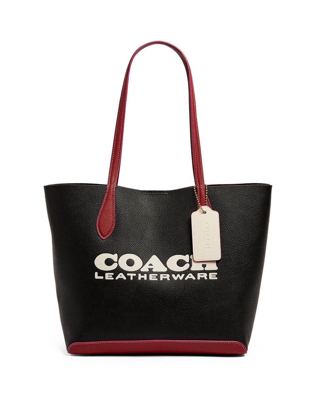 COACH Leather Kia Tote Bag in Black | Lyst