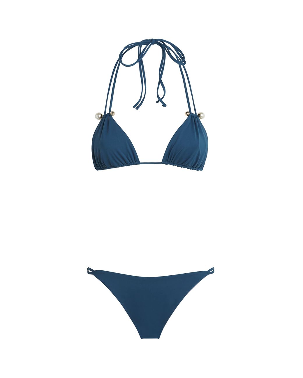 Moré Noir Blue Embellished Bella Bikini