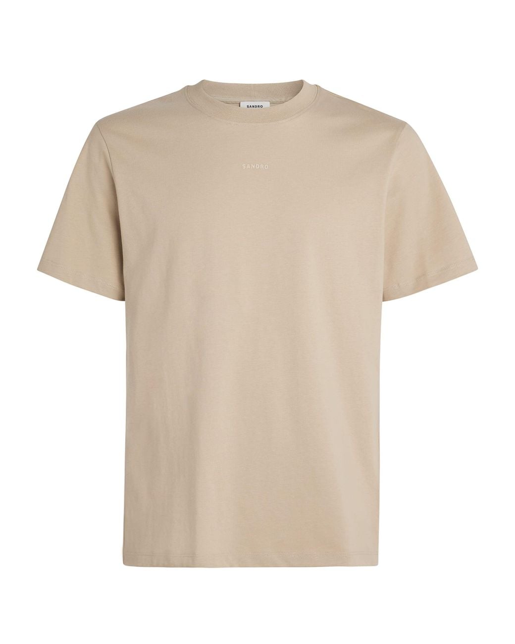 Sandro White Cotton Logo T-Shirt for men