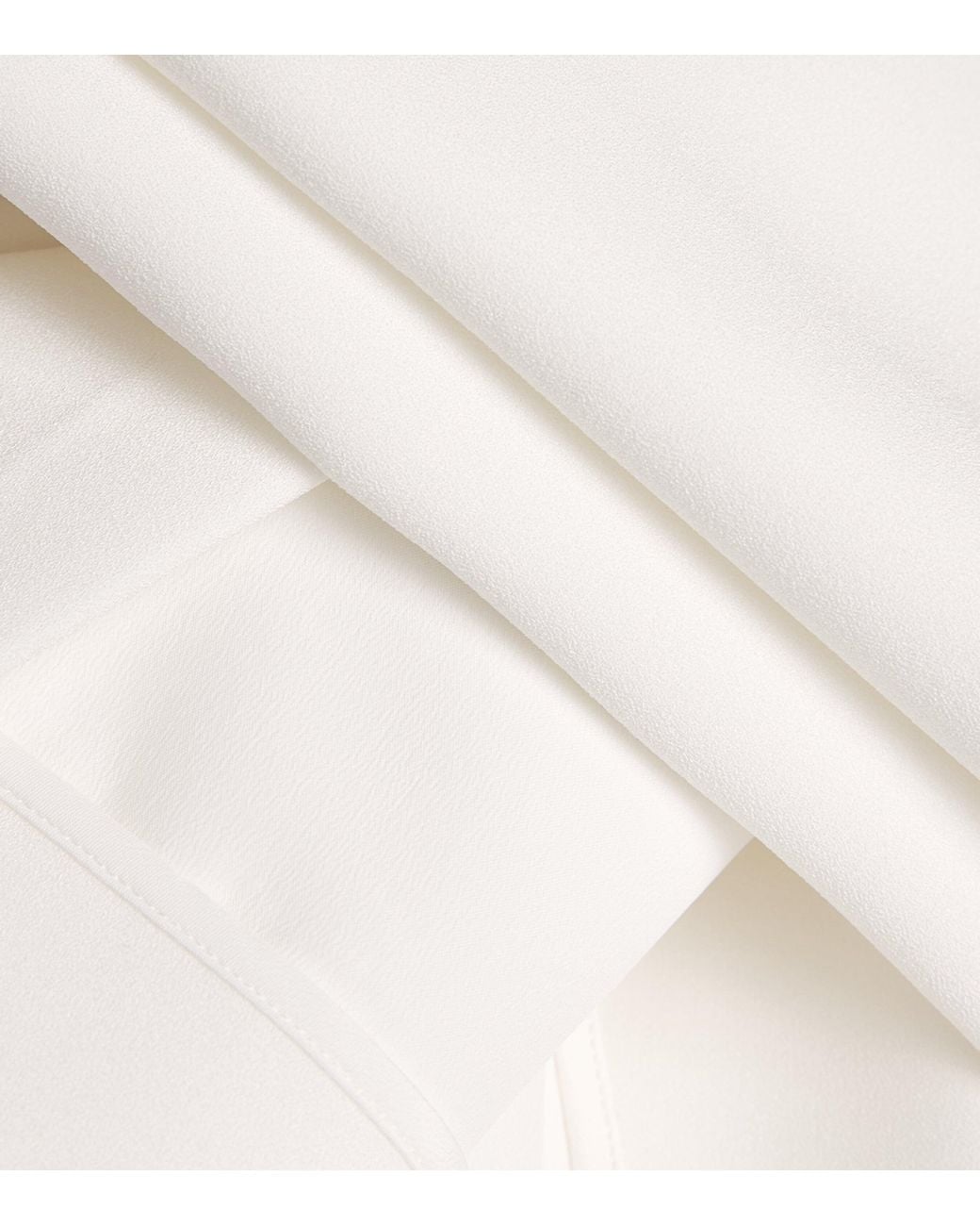 Roksanda White Crepe Draped Maite Maxi Dress