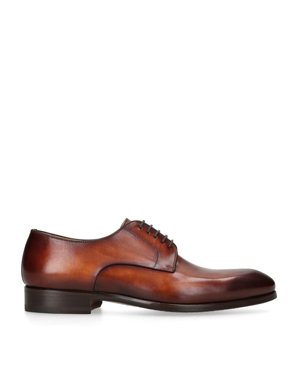 Magnanni Shoes Brown Leather Derby Shoes for men
