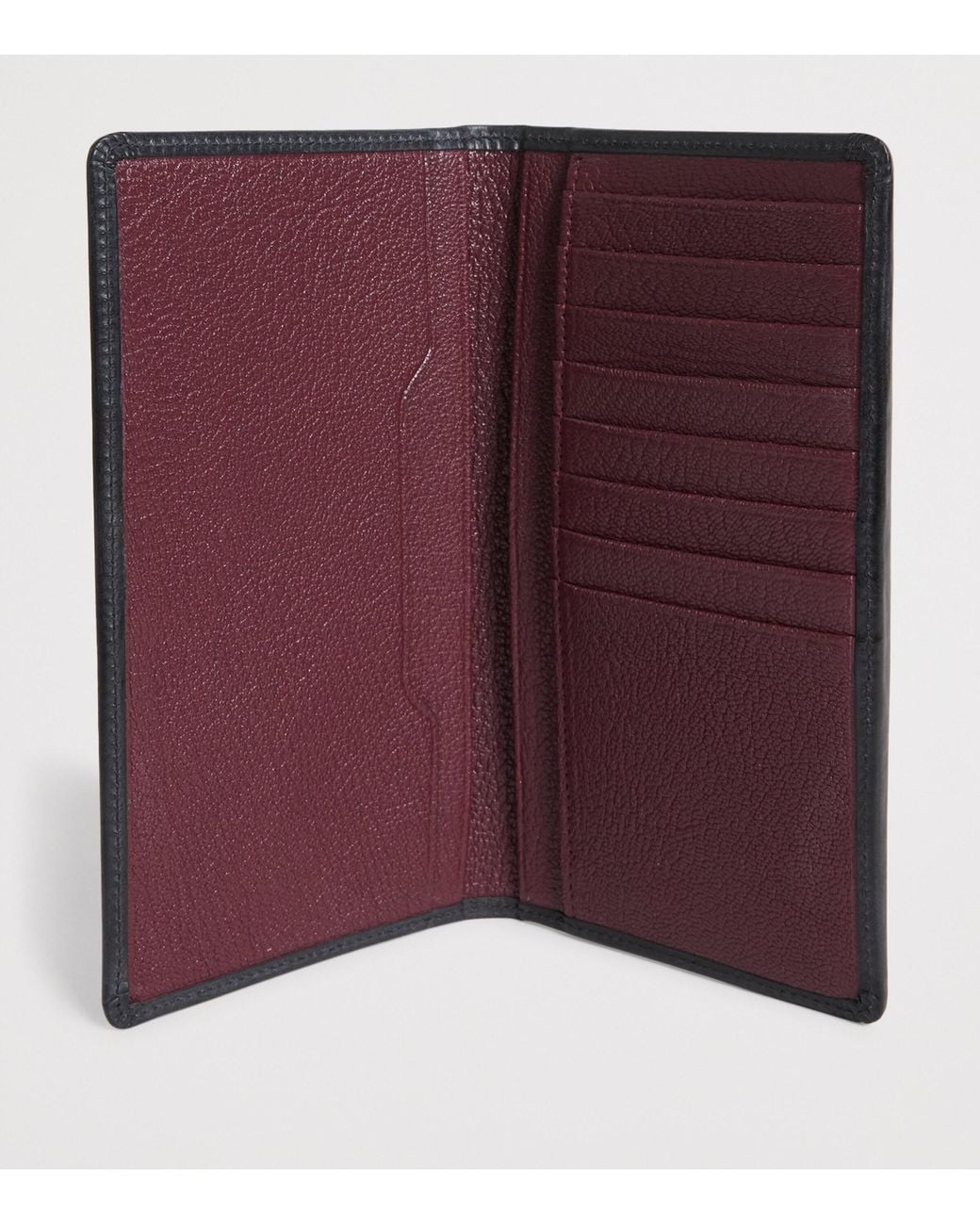 Swaine Black Leather Tall Jacket Wallet for men