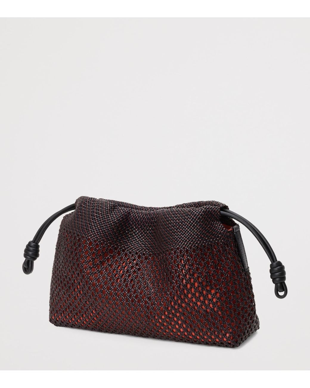 Loewe Brown Medium Woven Leather Flamenco Clutch Bag