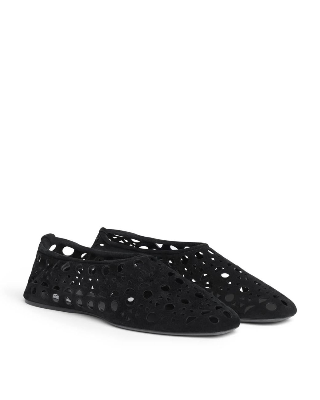 Alaïa Black Suede Vienne Ballet Flats
