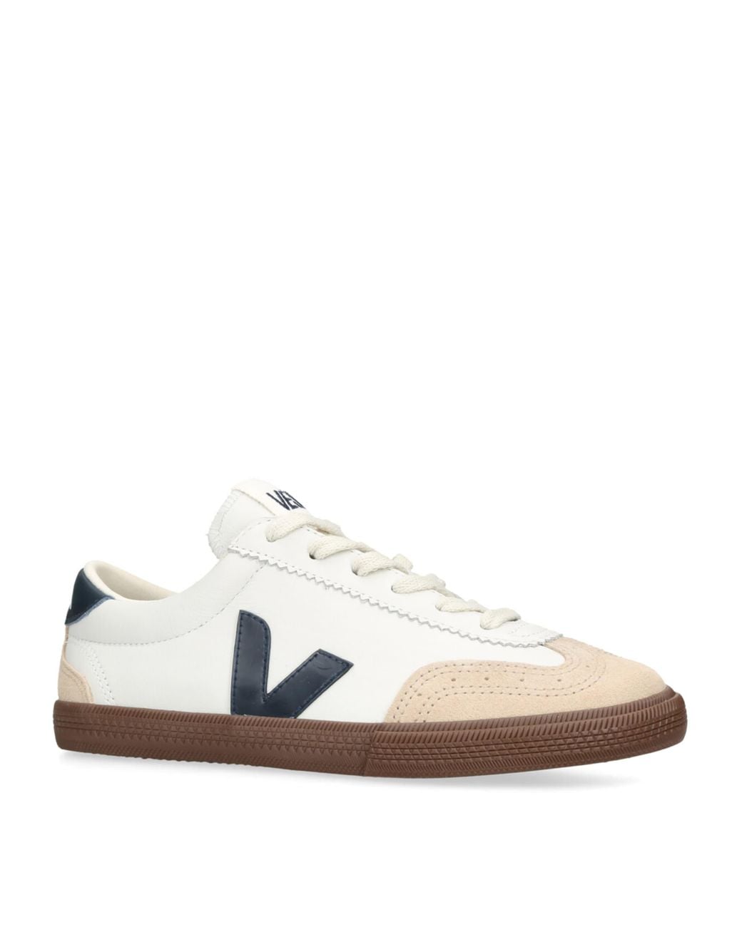 Veja White Volley Sneakers With Contrasting Inserts