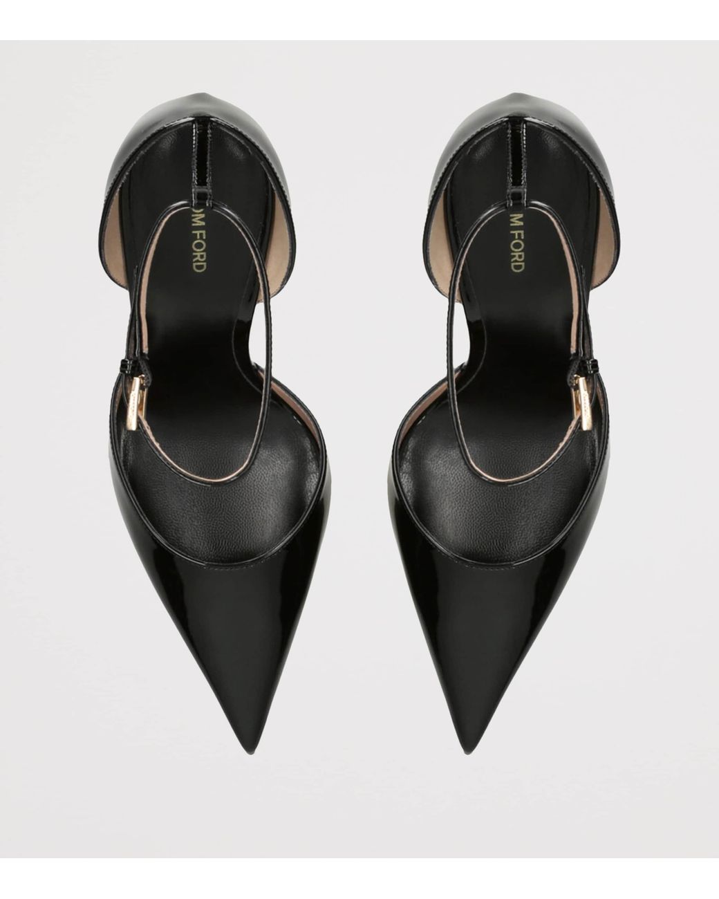 Tom Ford Black Patent Vertigo Heeled Sandals 105