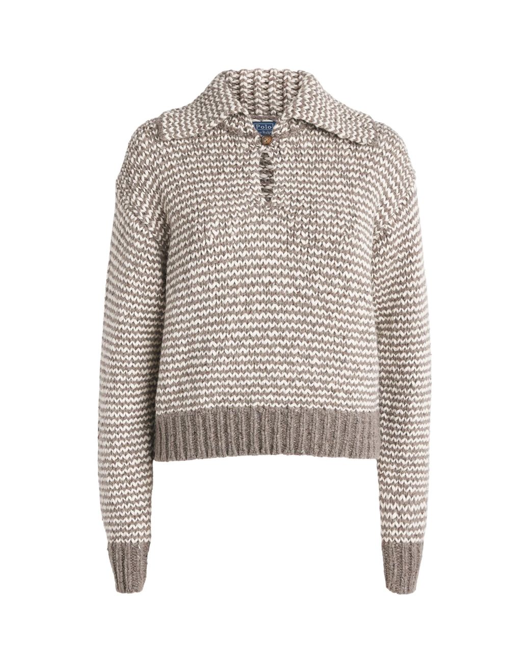 Polo Ralph Lauren Gray Cotton-Wool Blend Sweater