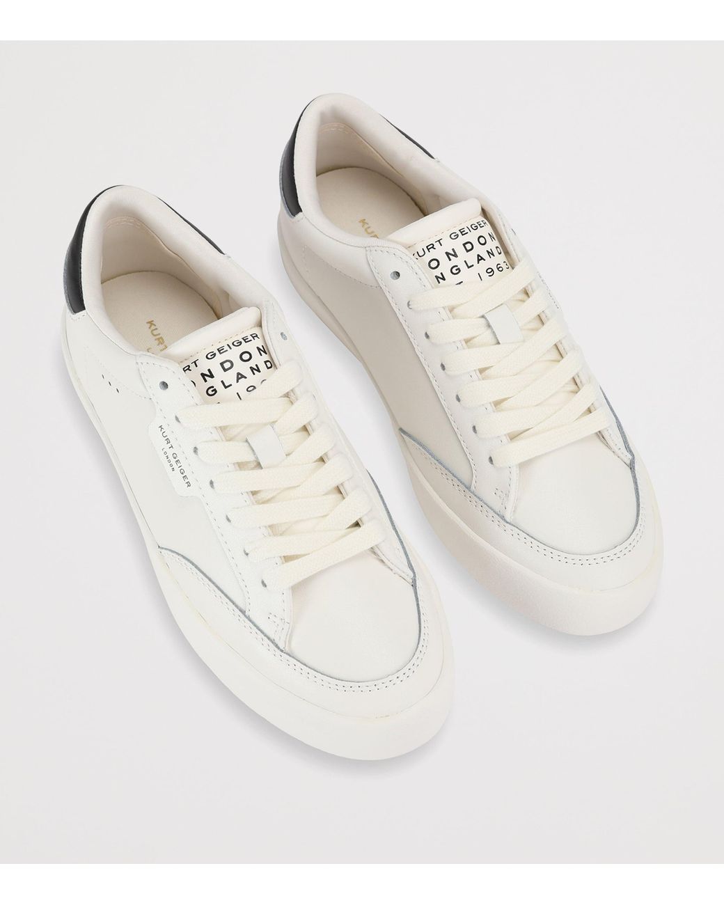 Kurt Geiger White Leather London Sneakers
