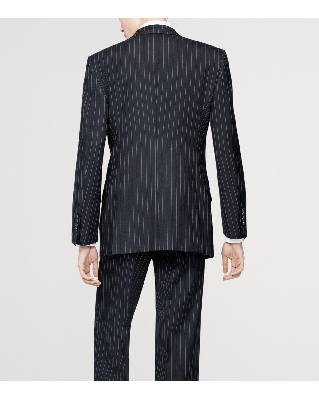 Tom Ford Blue Virgin-Wool Pinstripe Colbert Blazer for men