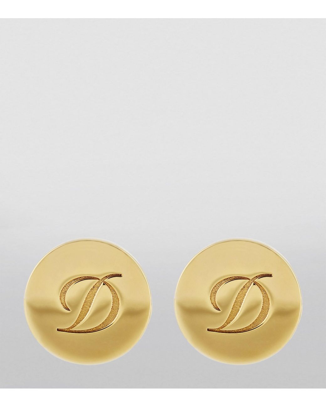 S T Dupont Metallic Iconic Monogram Cufflinks for men