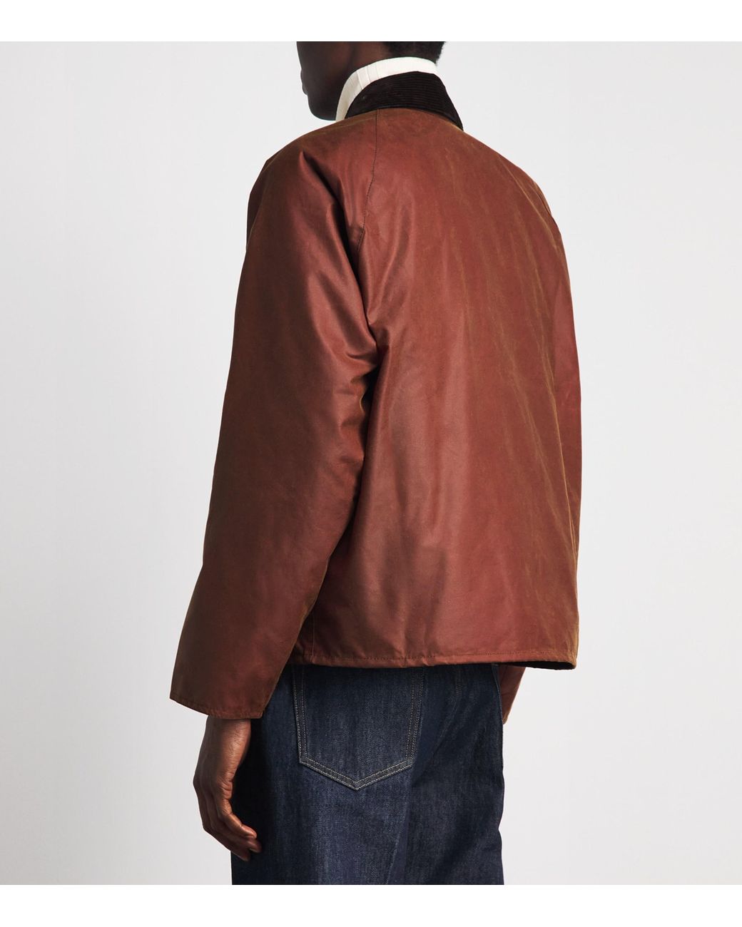 Barbour Brown X Paul Smith Waxed Transport Windowpane Jacket for men