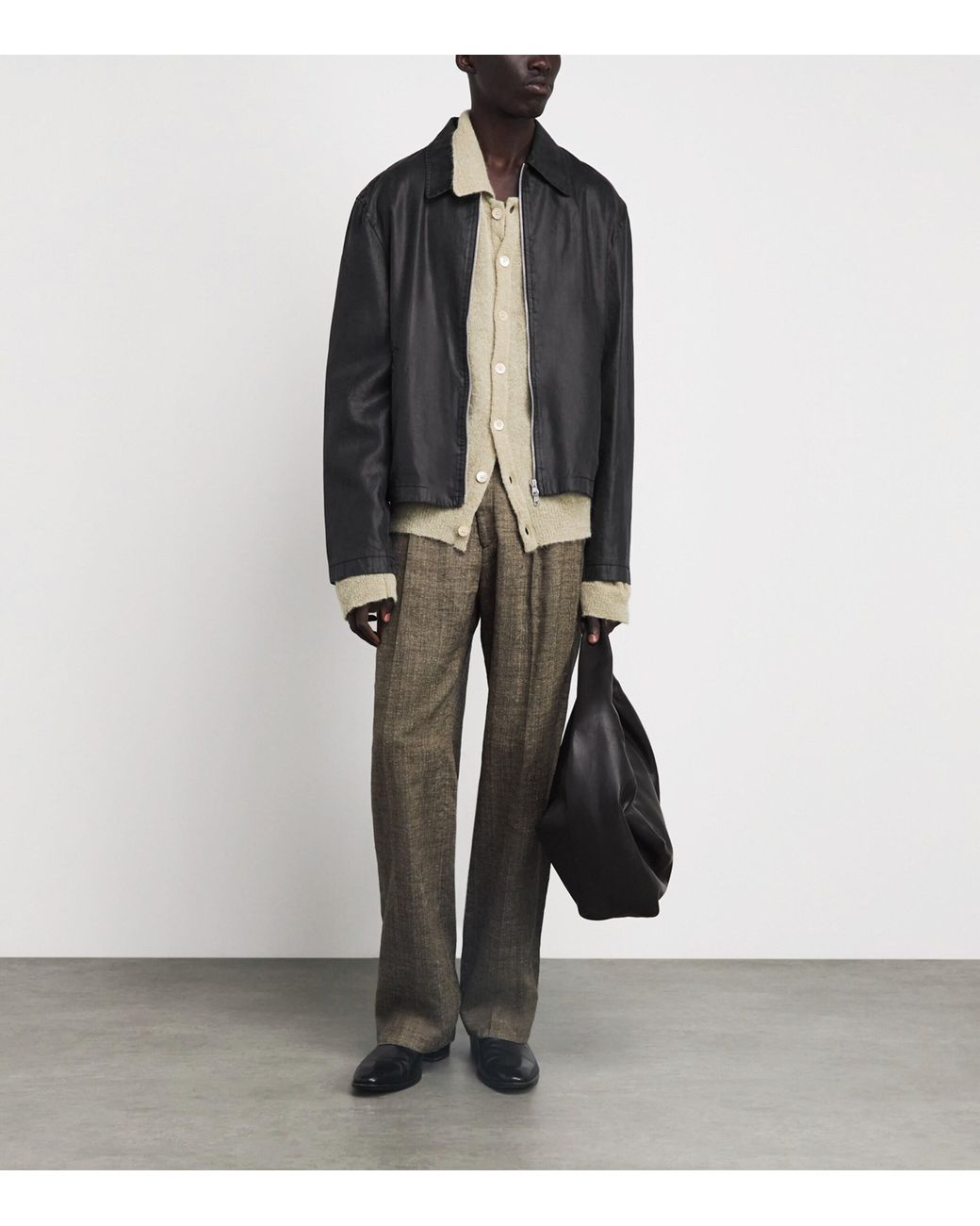 Our Legacy Black Faux Leather Worker Jacket for men