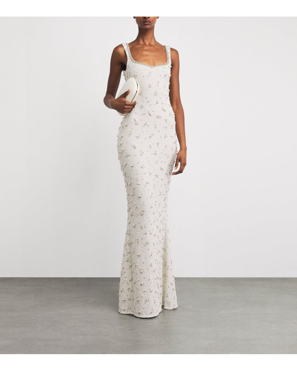 Clio Peppiatt White Bridal Crystal Gown