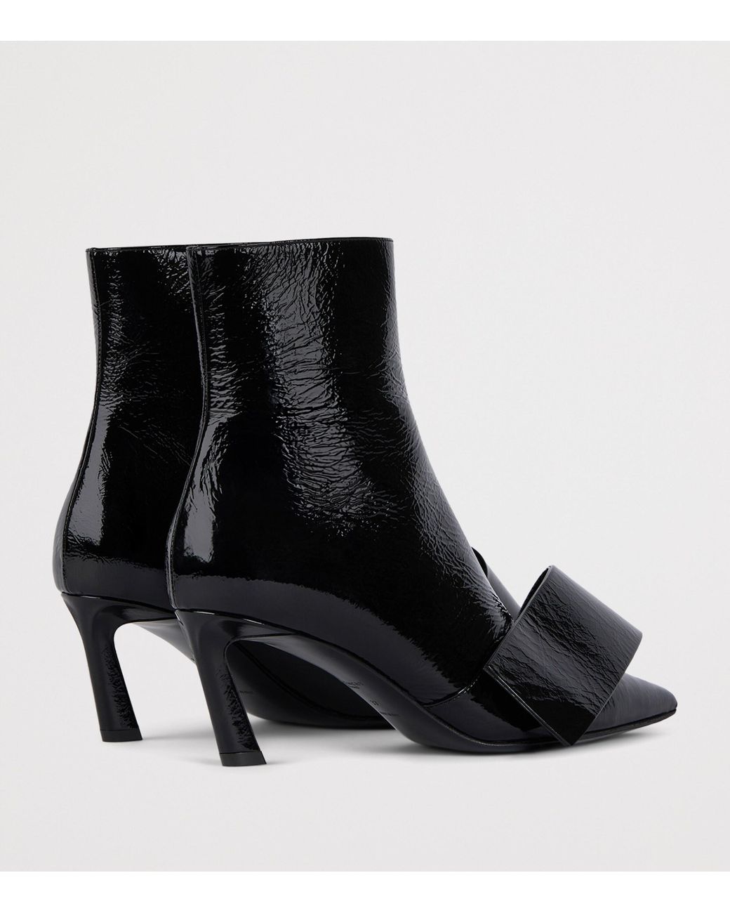 Givenchy Black Leather Twisted Ribbon Ankle Boots 65