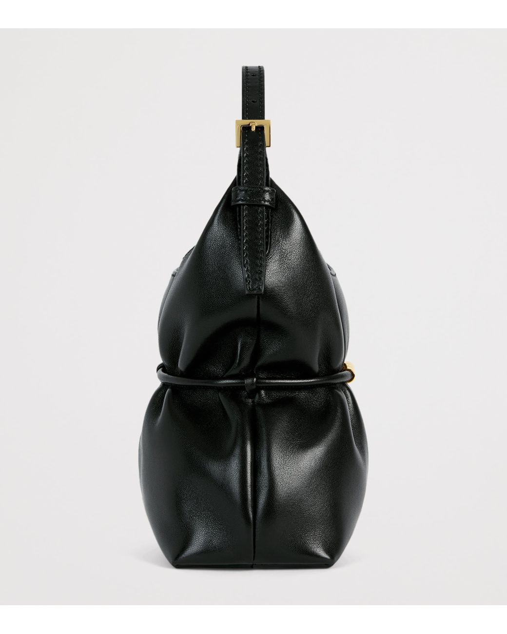 Balmain Black Mini Leather Sphynx Shoulder Bag
