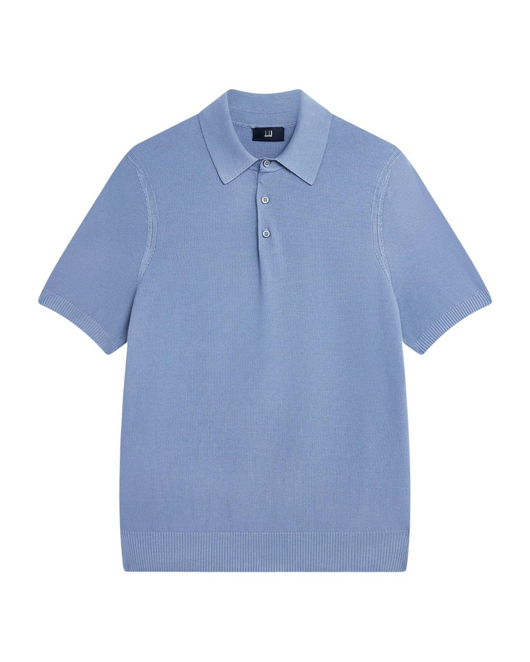 Dunhill Blue Cotton Piqué Polo Shirt for men