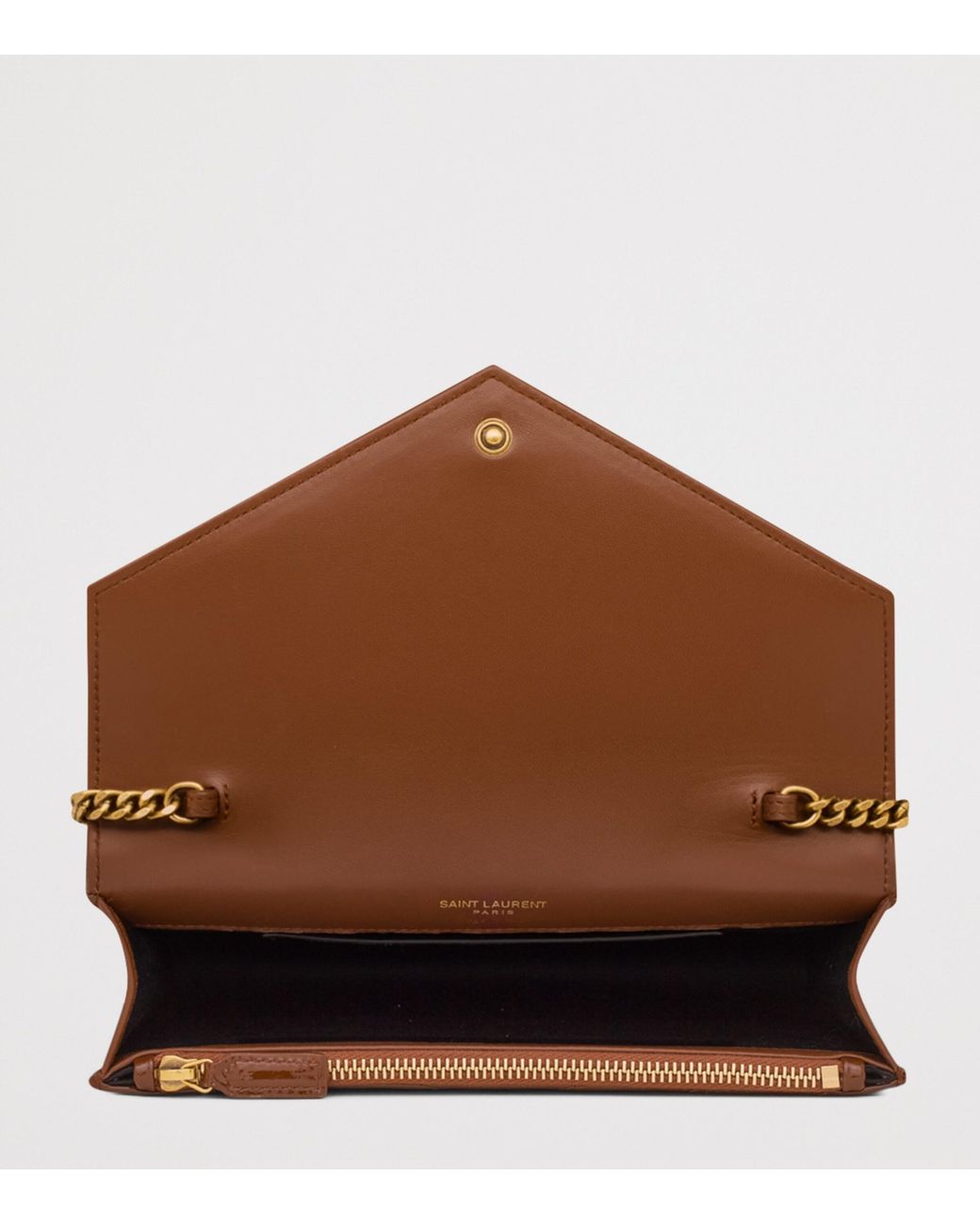 Saint Laurent White Small Cassandre Envelope Shoulder Bag