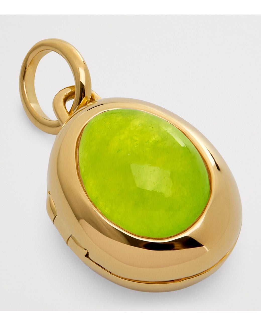 Monica Vinader Metallic Vermeil And Peridot Quartz August Birthstone Locket