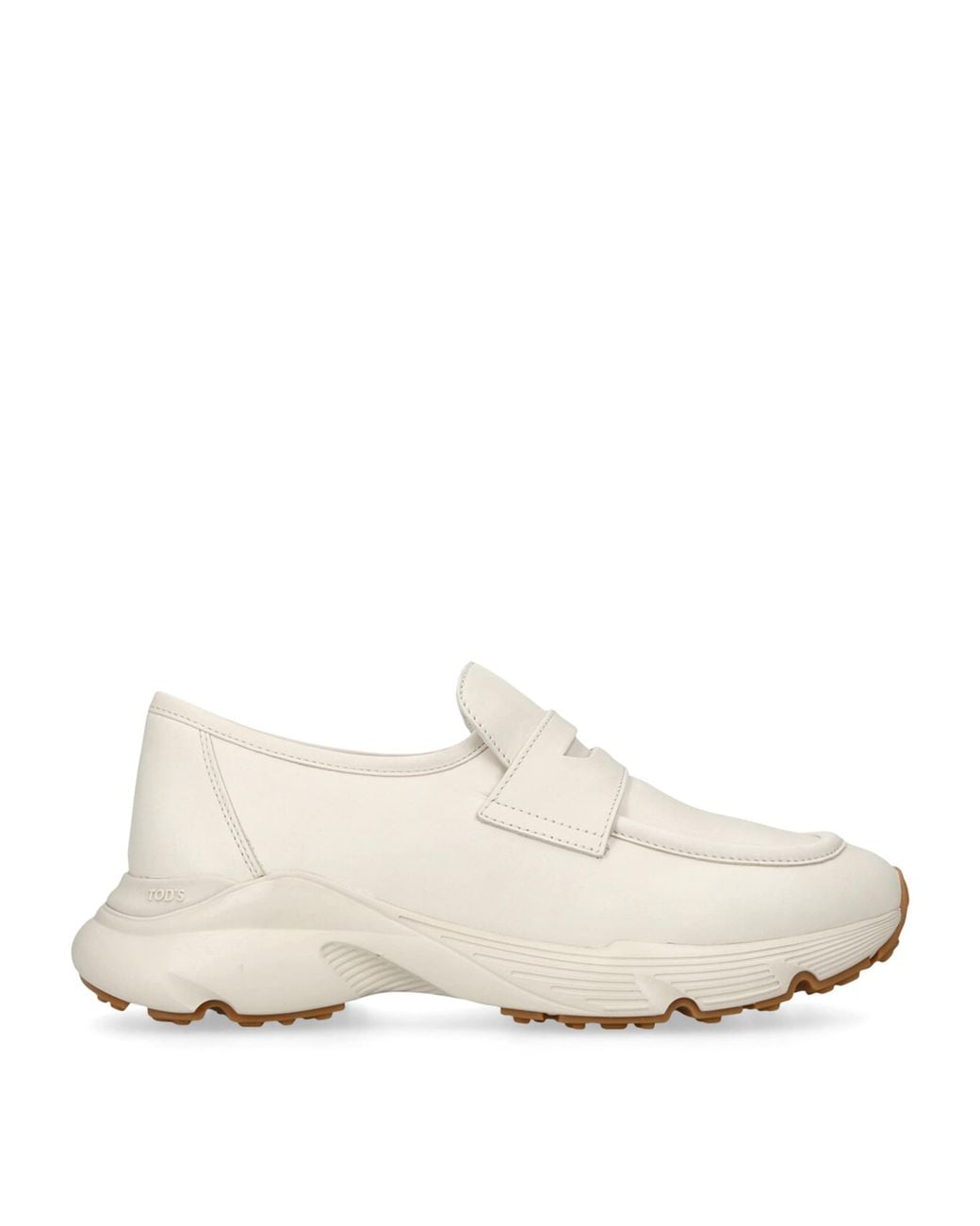 Tod's White Leather Sport 54 Loafers 25