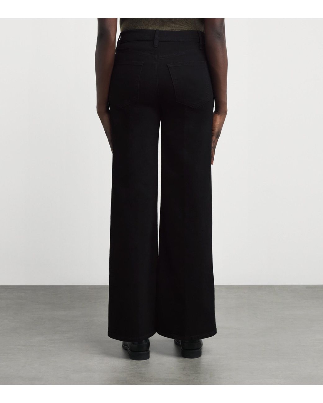 FRAME Black Le Slim Palazzo Wide-Leg Jeans