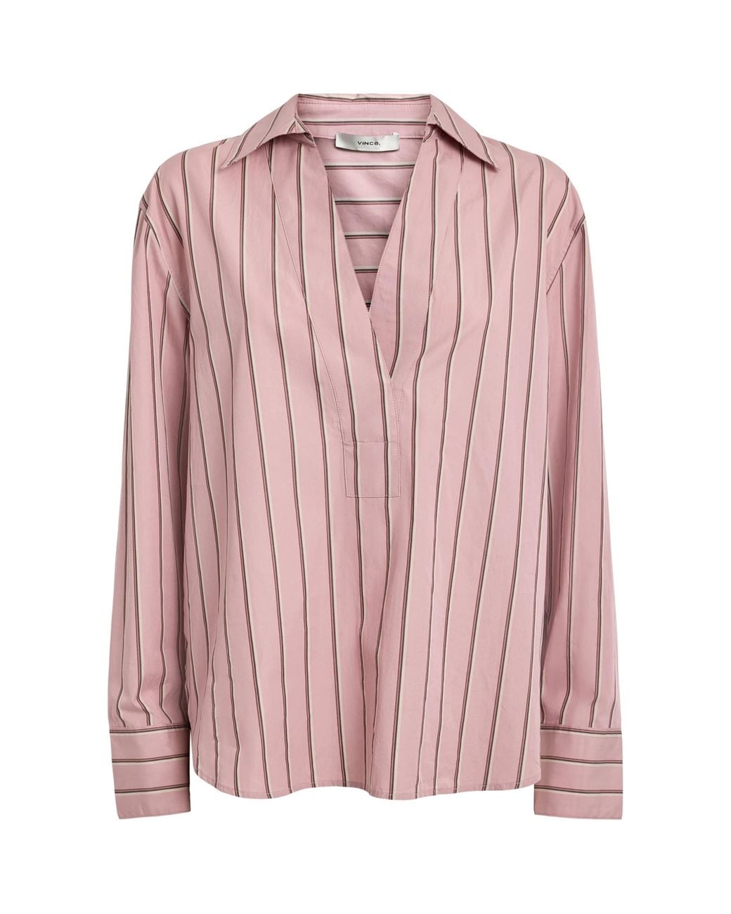 Vince Pink Cotton Stripe Shirt