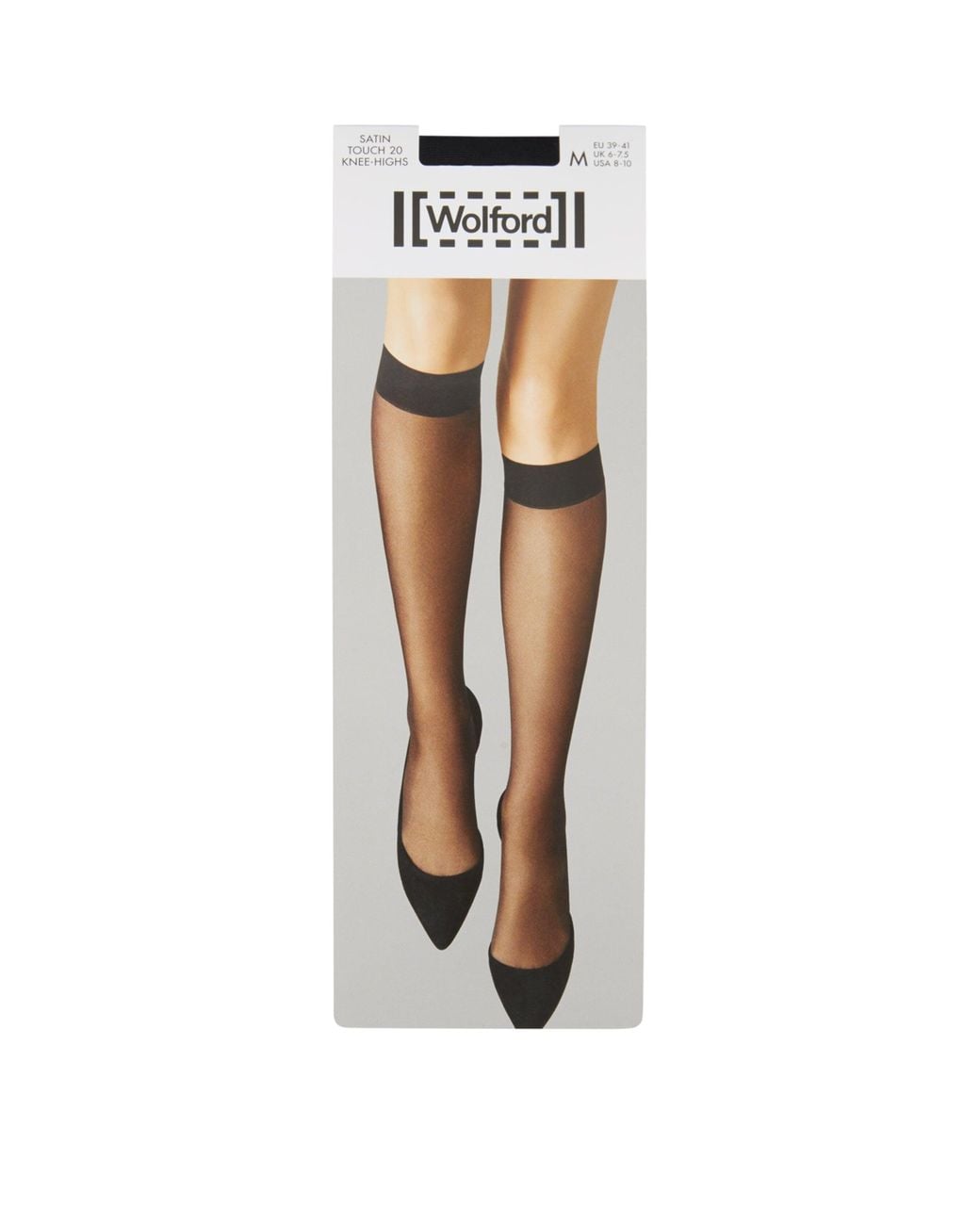 Wolford White Satin Touch 20 Knee-High Stockings