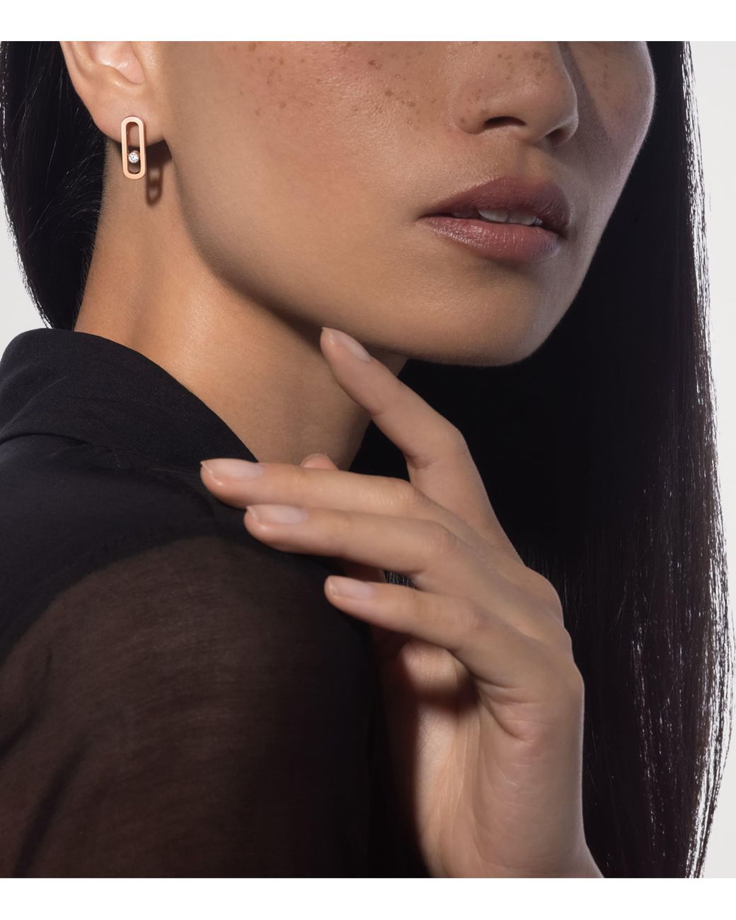 Messika Metallic Move Uno And Diamond Stud Earrings