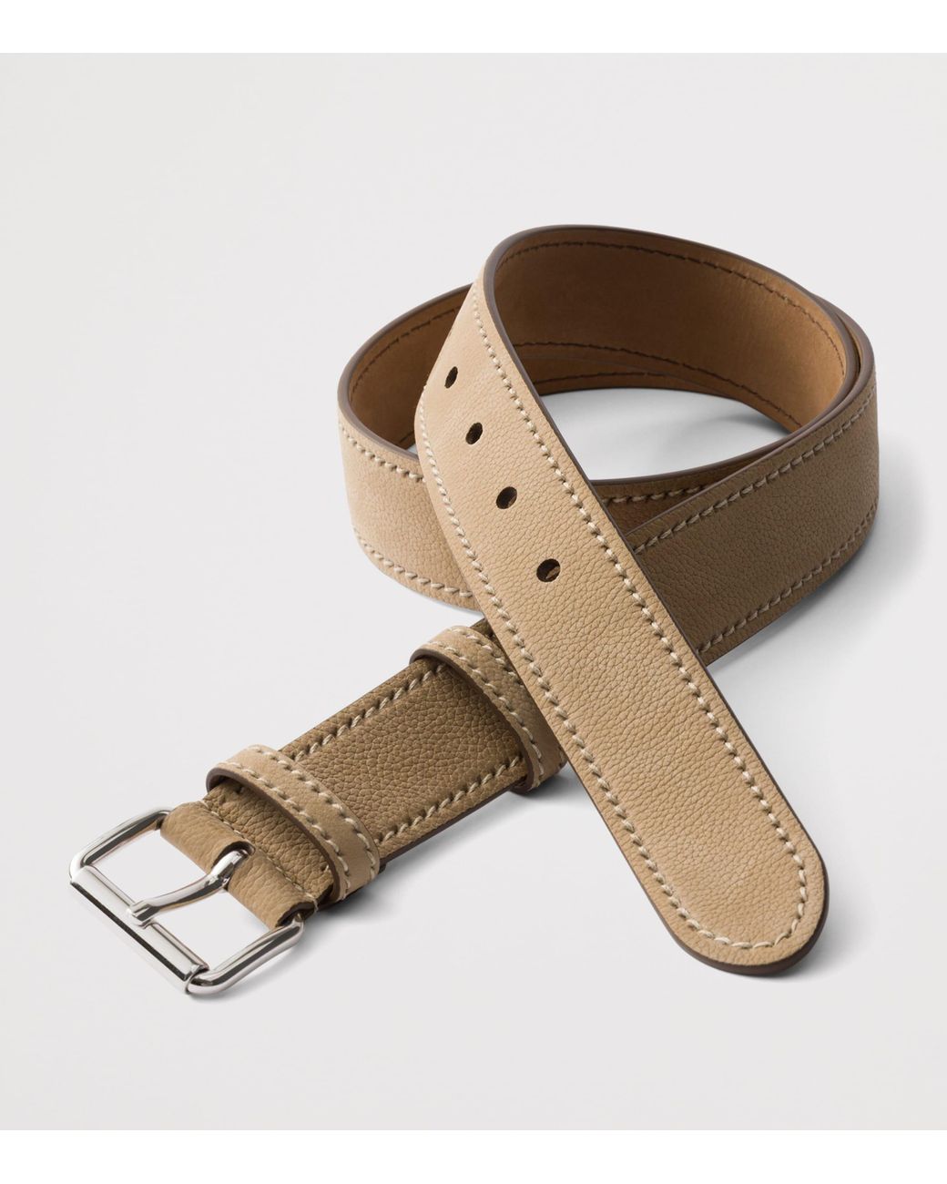 Prada Brown Nubuck Leather Belt for men