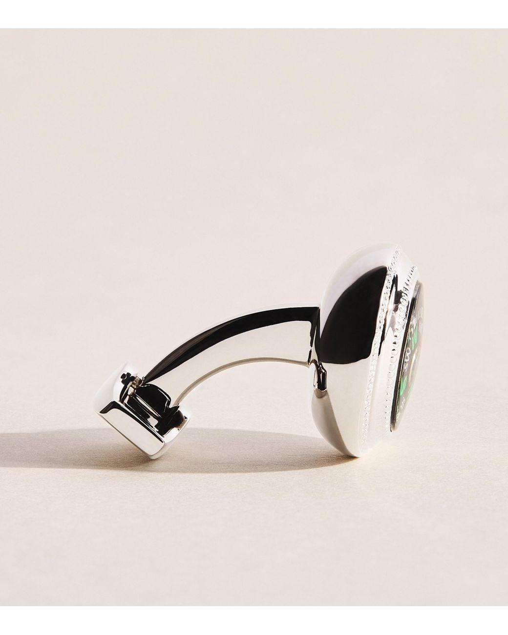 Tateossian Natural Palladium-Plated Compass Cufflinks for men