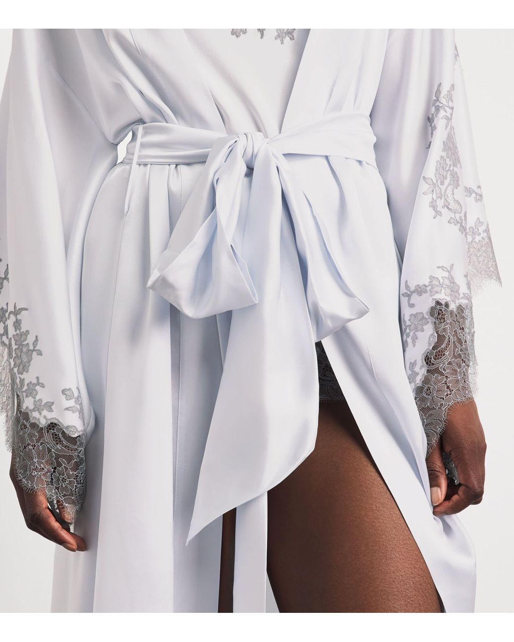 Carine Gilson White Long Silk Cérès Robe