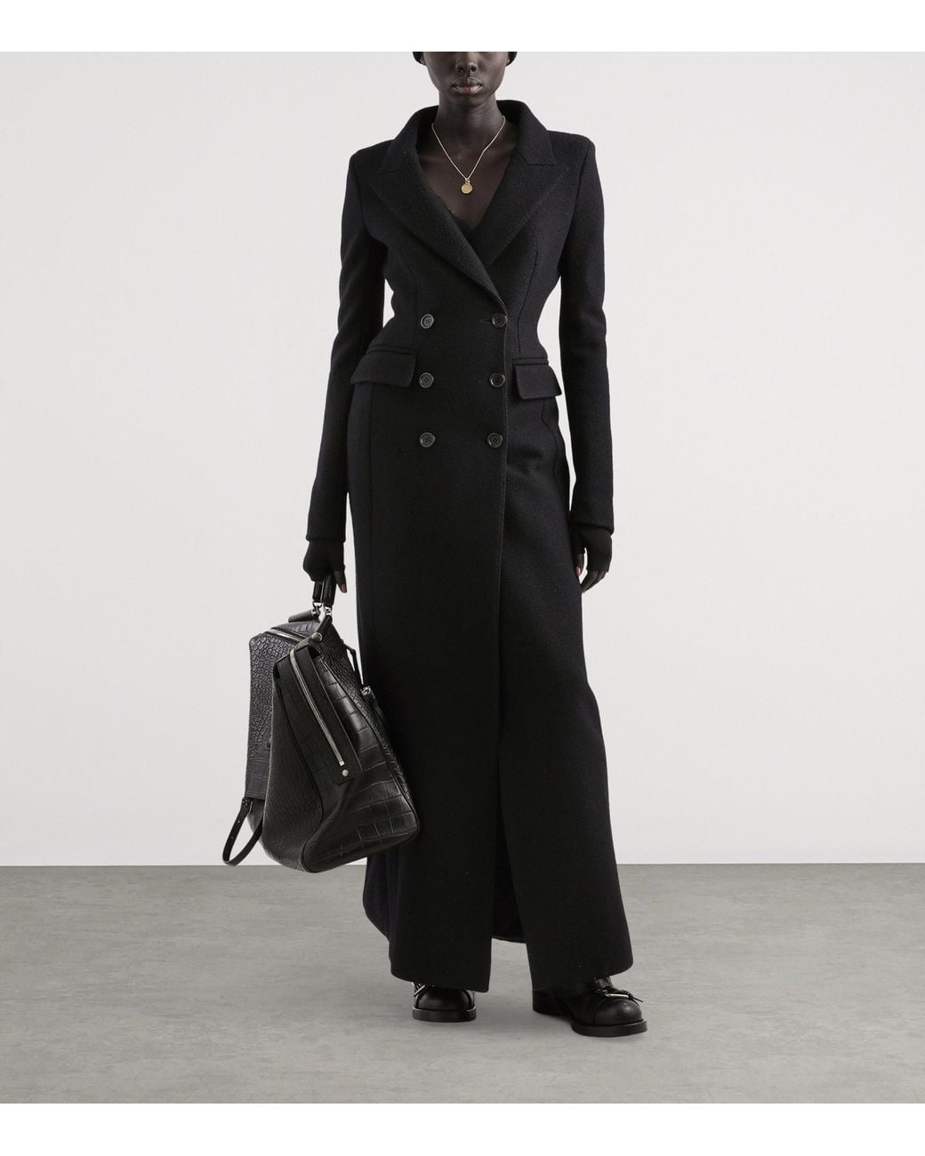 Dolce & Gabbana Black Virgin Wool Coat