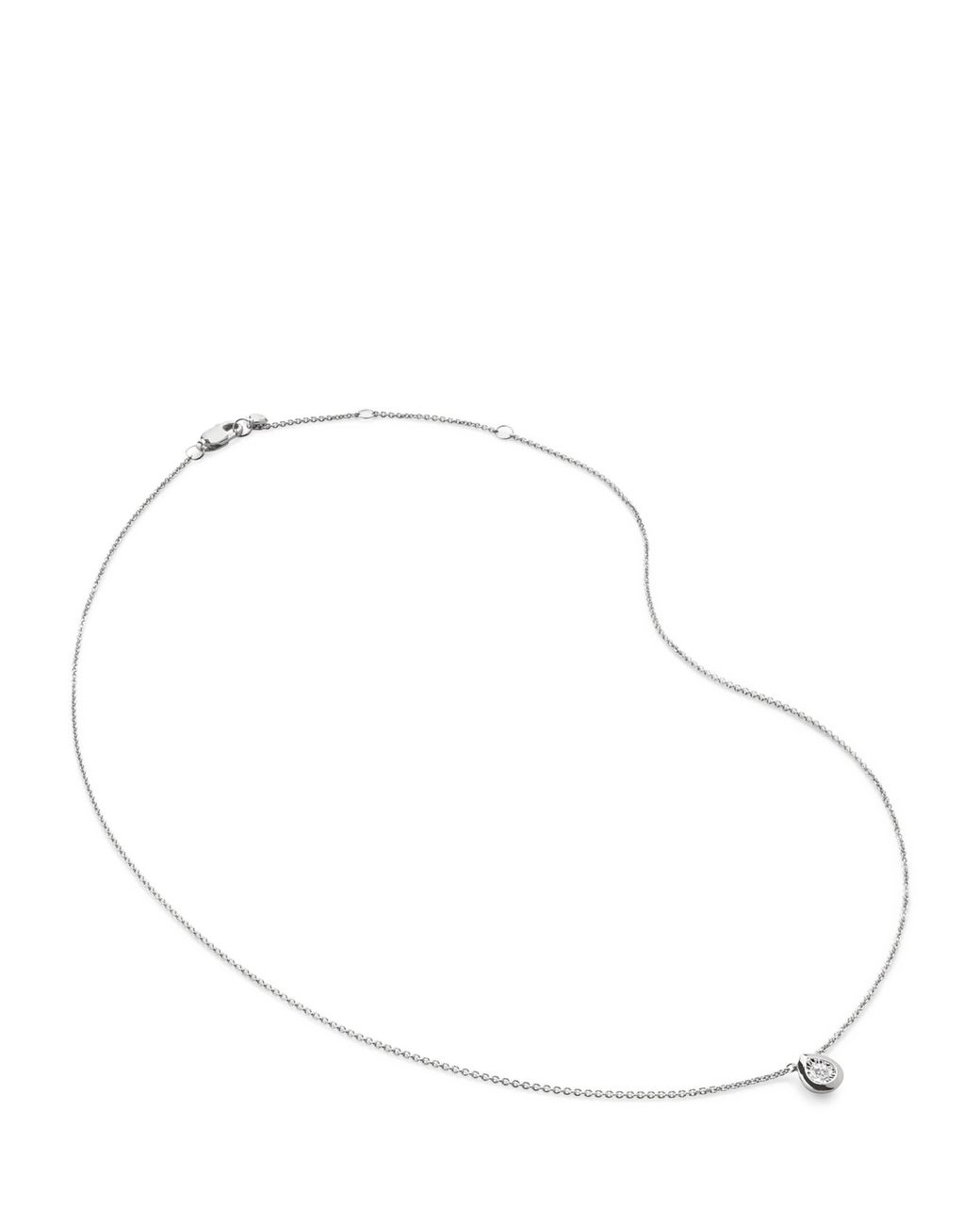Monica Vinader Natural Sterling And Diamond Necklace