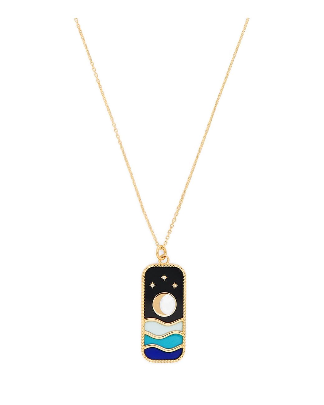 L'Atelier Nawbar Metallic And Diamond Cosmic Love The Summer Night Necklace