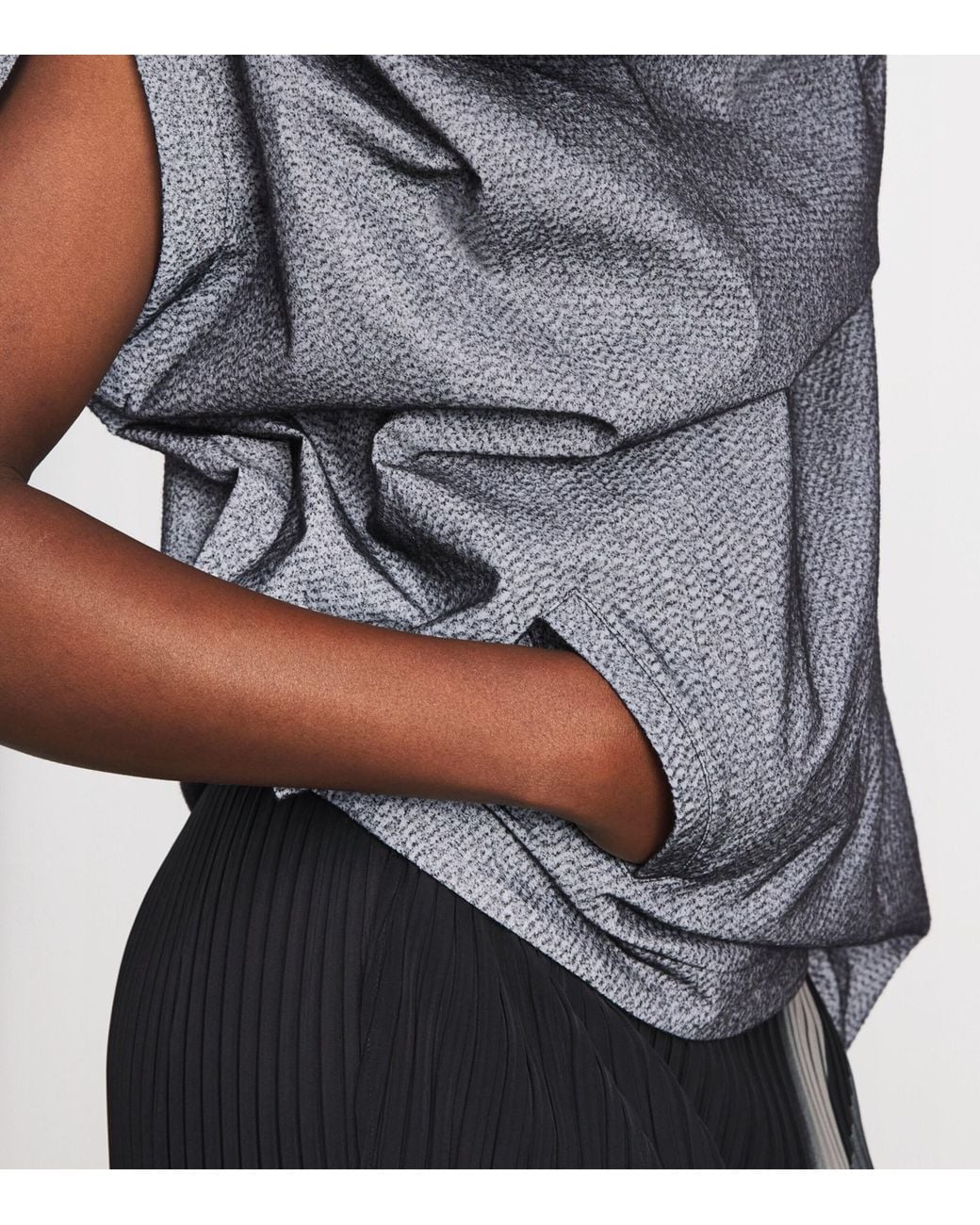 Issey Miyake Gray Reflection Asymmetric Top