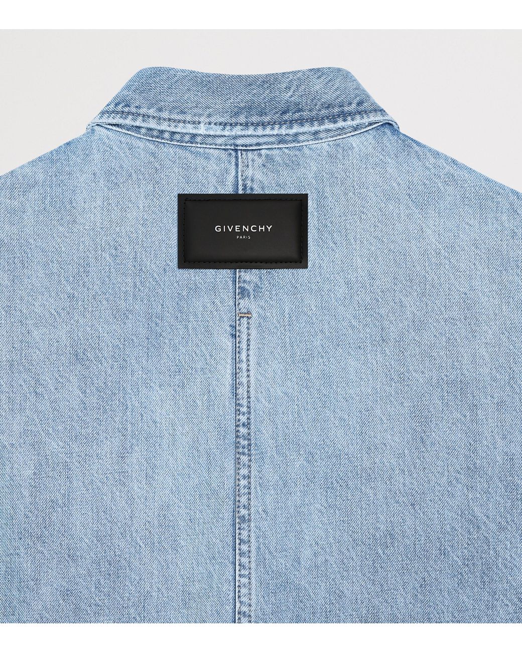 Givenchy Blue Couture Seam Denim Shirt for men
