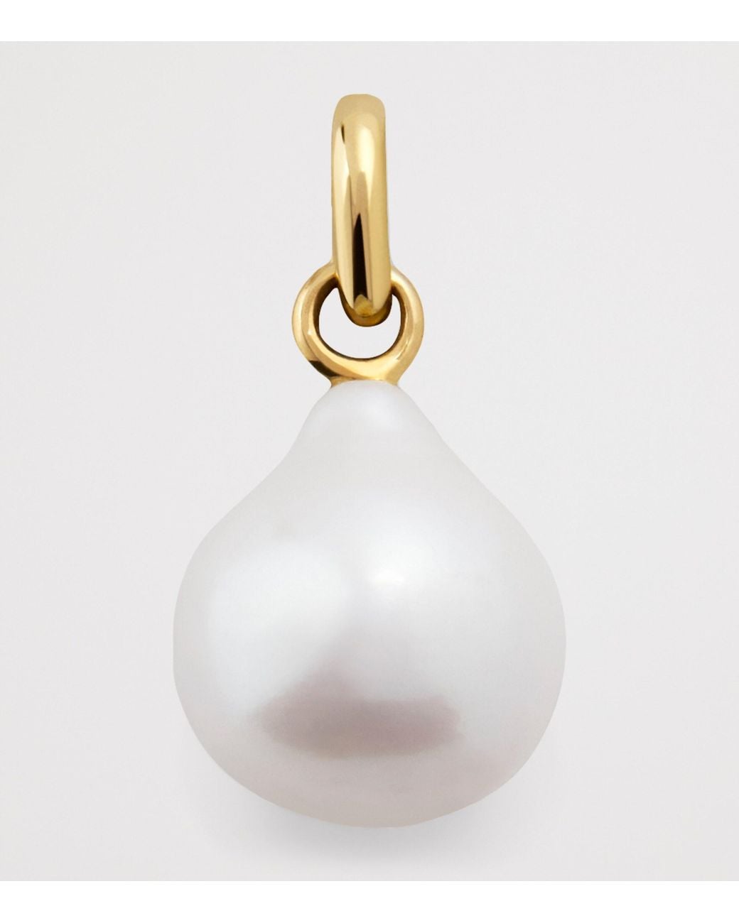 Monica Vinader White Small Vermeil And Baroque Pearl Pendant Charm