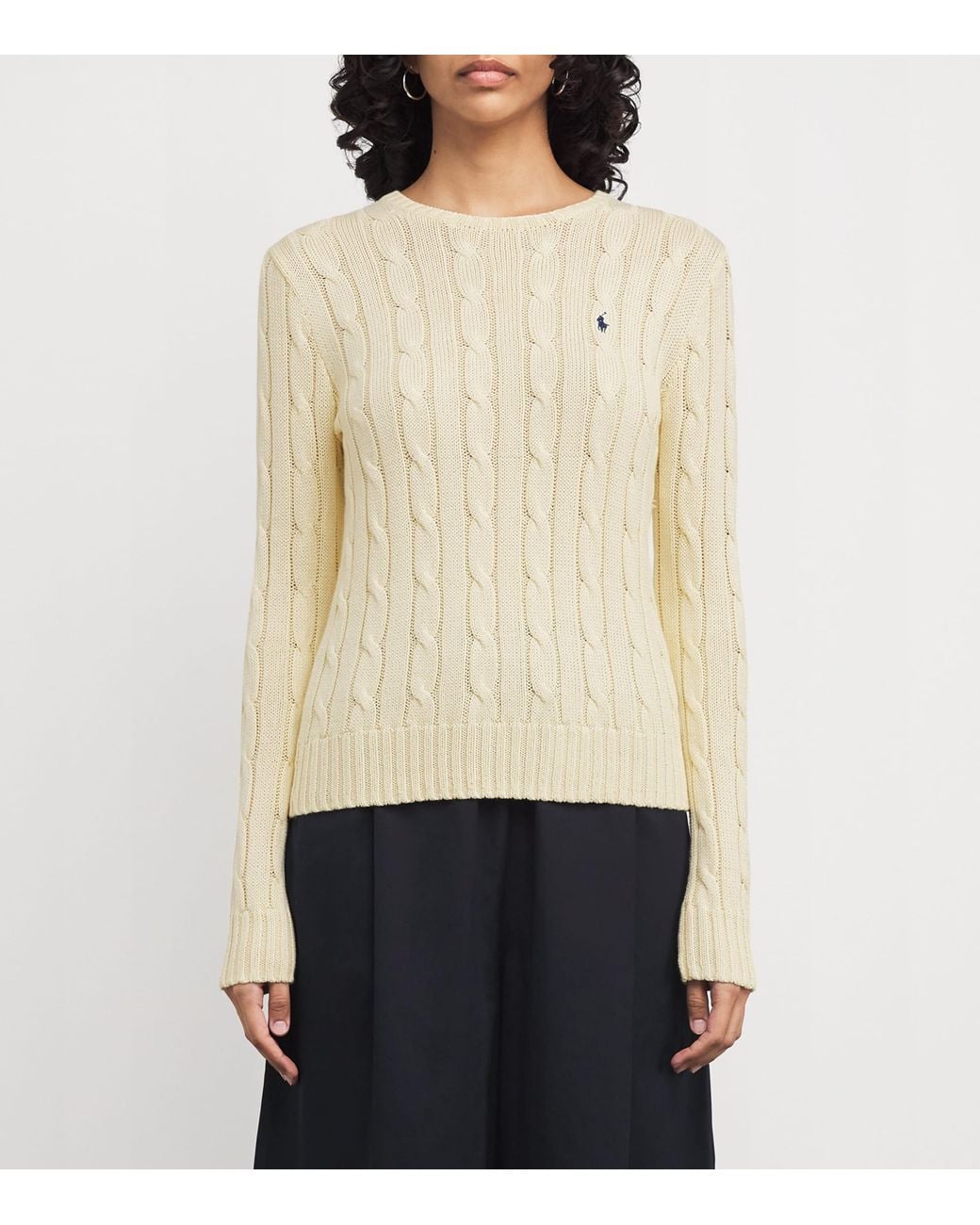 Polo Ralph Lauren Natural Cotton Cable-Knit Julianna Sweater