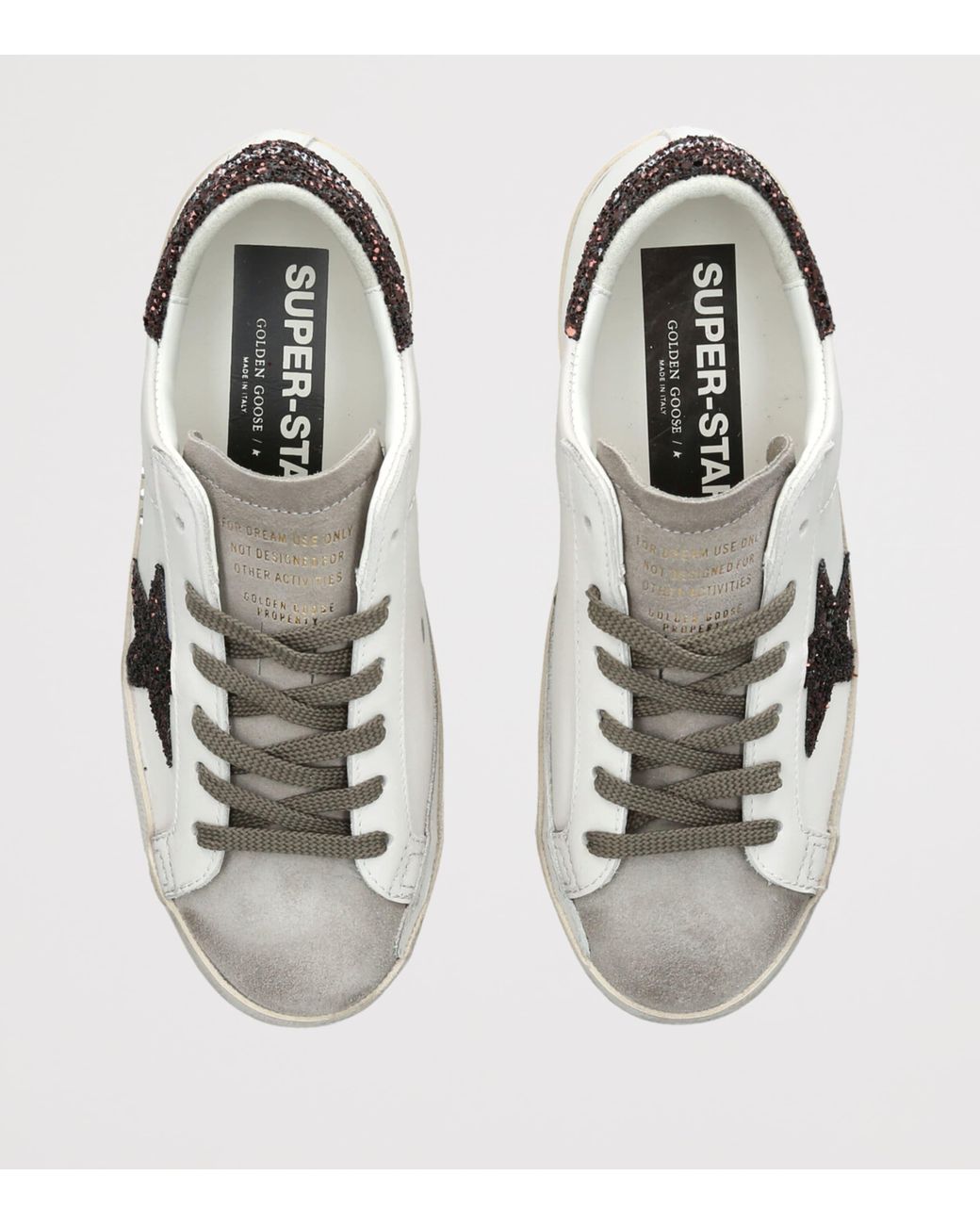 Golden Goose Deluxe Brand White Leather Super Star Sneakers