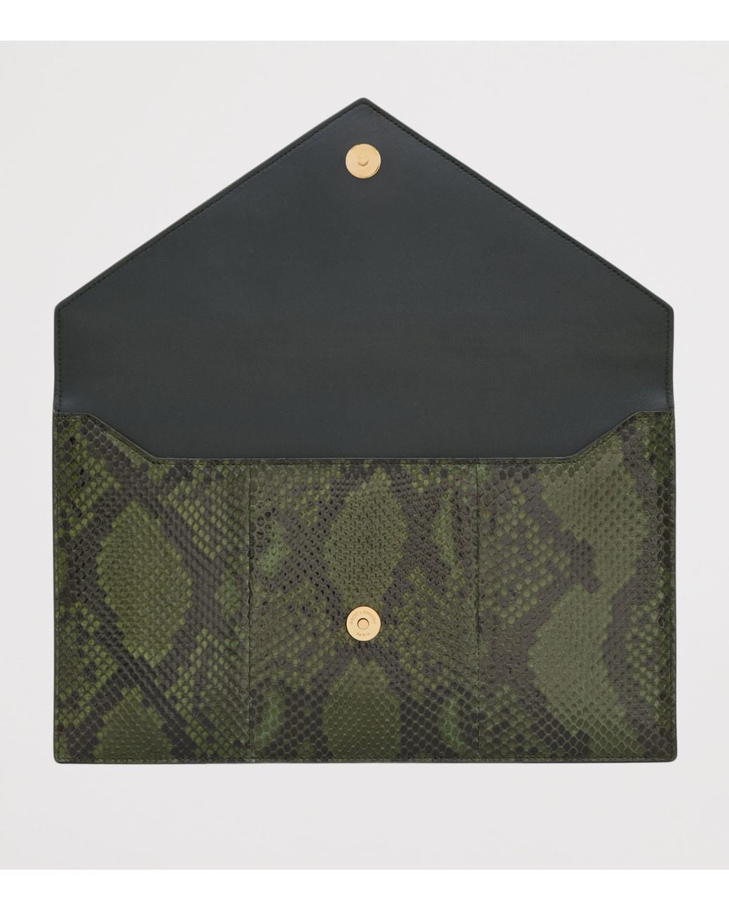 Saint Laurent Green Large Envelope Cassandre Pouch