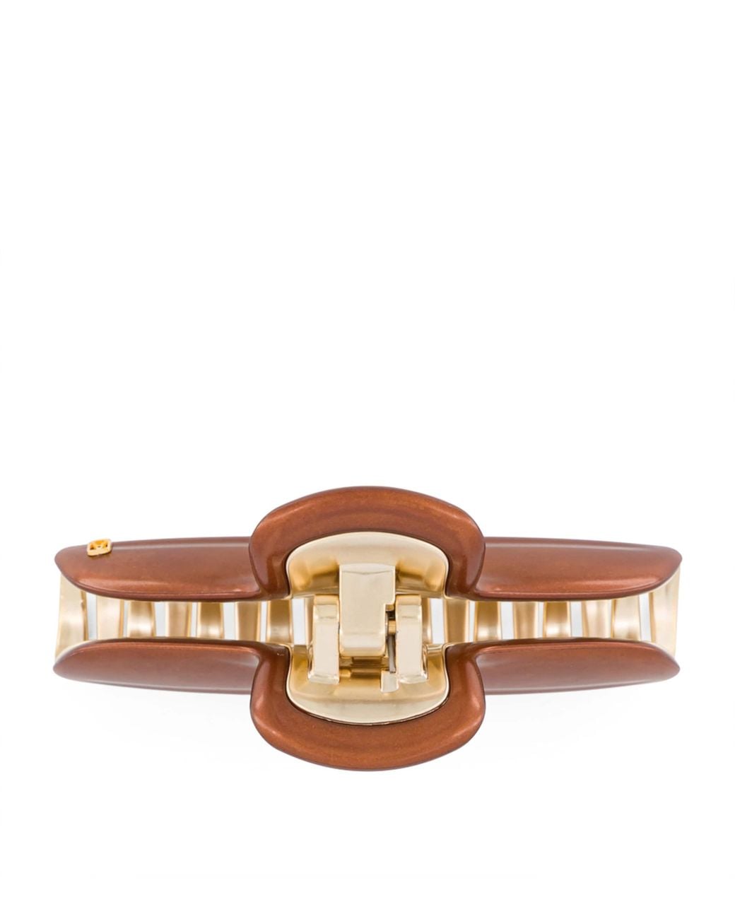Alexandre De Paris Brown Plated Claw Hair Clip