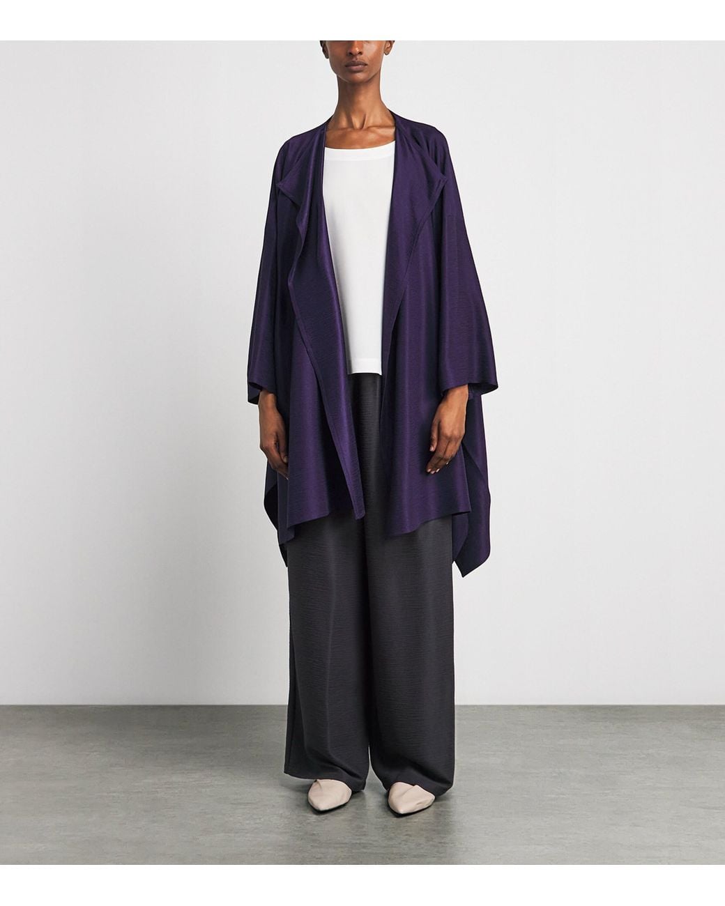 Eskandar Blue Silk Plissé Jacket