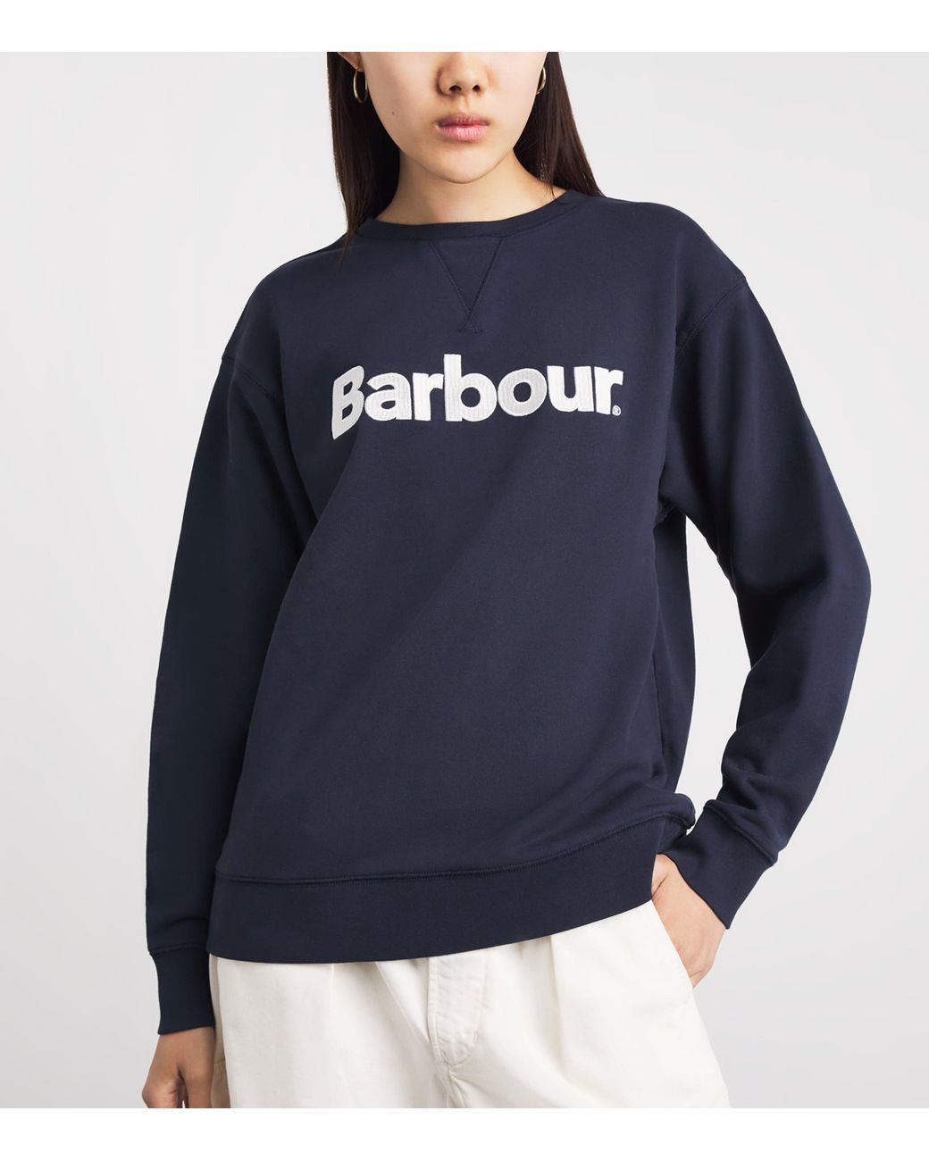 Barbour Blue Cotton Hartland Sweatshirt
