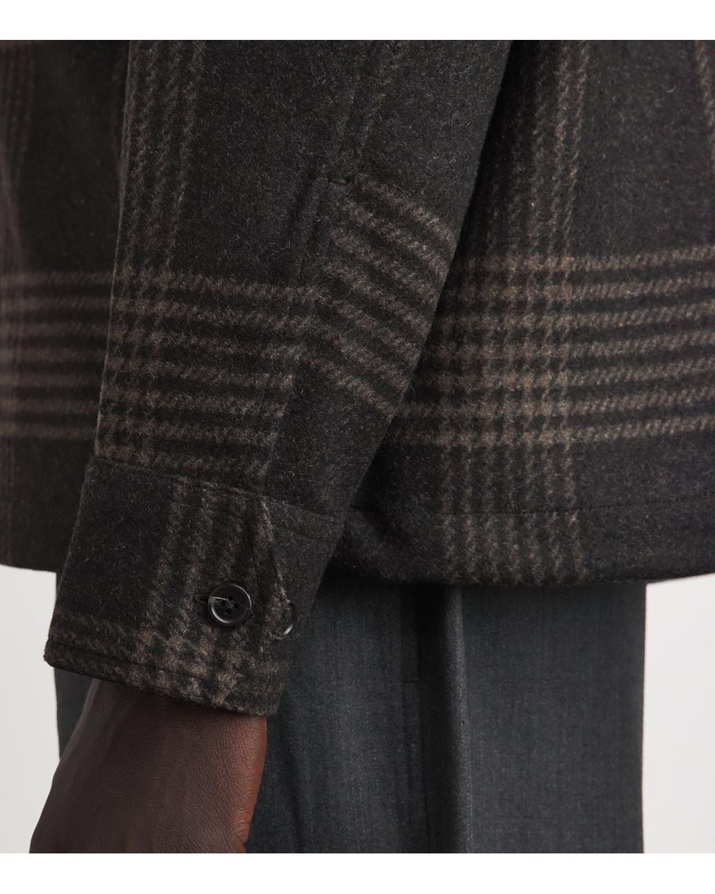 Rag & Bone Black Wool-Blend Austin Check Jacket for men
